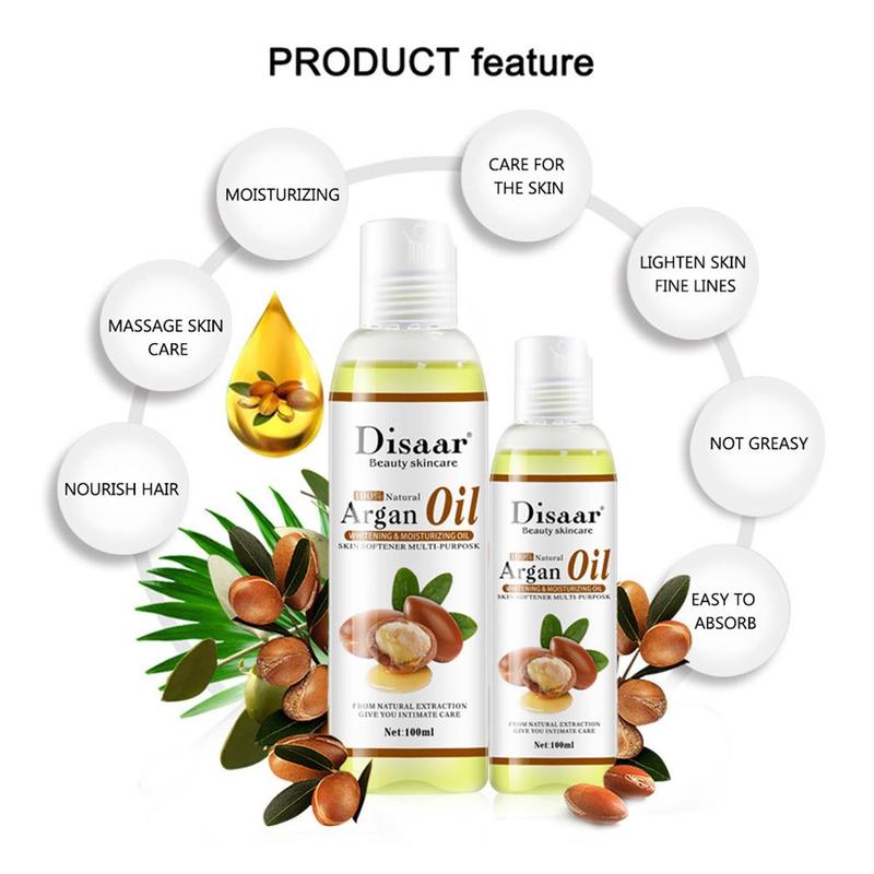 100ml Organic Massage Oil Spa Relaxing Body Oil Almond Olive Shea Skin Extract Relaxing Natural Moisturizing Argan Care Oil R1E7