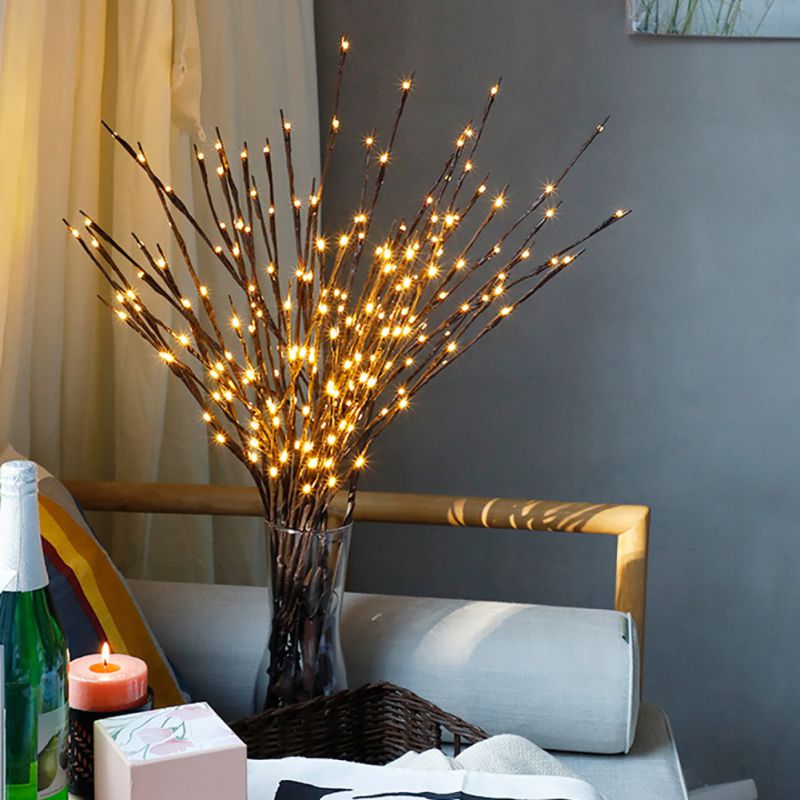 Simulation Branch LED Lights Willow Branch Lamp Floral Lights 20 Bulbs Christmas Party Garden Desk Decoration Supplies