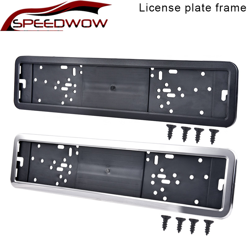SPEEDWOW 1pcs License Plate Frame Plastic Car License Plate Frame Number Plate Holder With 4 Screws