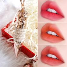 Queen Scepter 3 Color 3 In 1 Lipstick A Tri-color Matte Soft Mist Koi Cow Blood Lipstick Lip Makeup Lipstick Pendant TSLM1