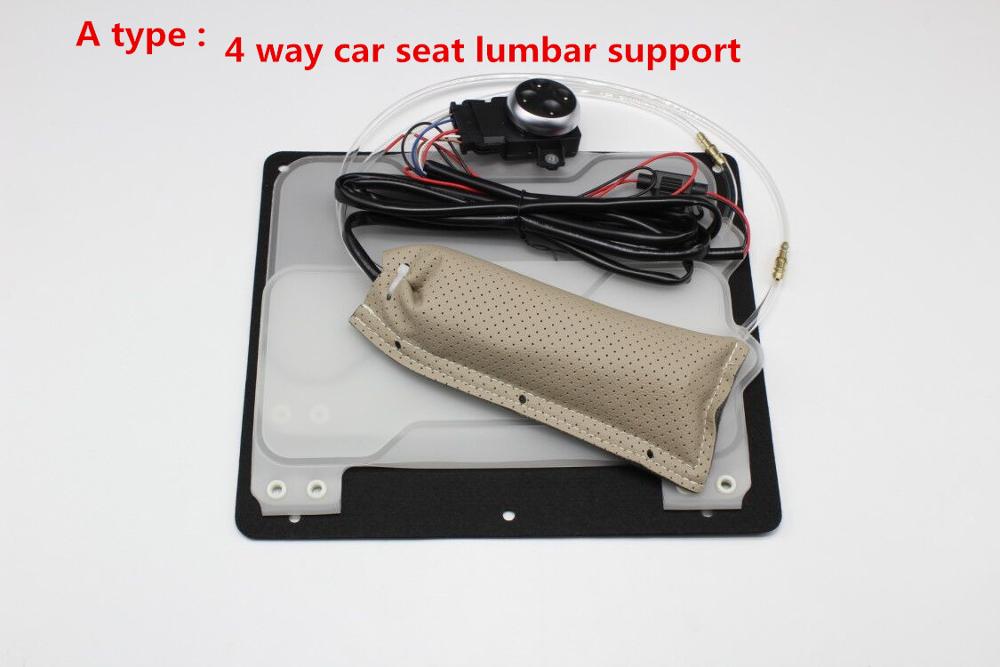car seat covers inflatable Pneumatic Lumbar back Support 4 airbag cushion massage four way switch for car styling gps jeep etc