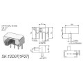 100Pcs AC 250V 3A 2 Position 3Pins SPDT Mini PCB Mount Right Angle Slide Switch SK-12D07 1P2T