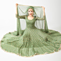 India Sarees For Woman Anna Dancing Performance Salwar Kameez Dress Beautiful Ethnic Style Silk Bronzing India Dress