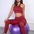 High Waist 2 Piece Fitness Set Women New Seamless Leggings Push Up 2019 Sport/Yoga Wear Woman Gym Running Sportswear For Ladies