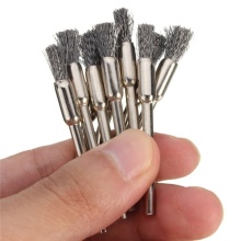 6Pcs 3mm Steel Wire Wheel Brush for Metal Rust Remover Brush Wood Carving Jade Polishing Grinder Dremel Steel Brush Rotary Tool