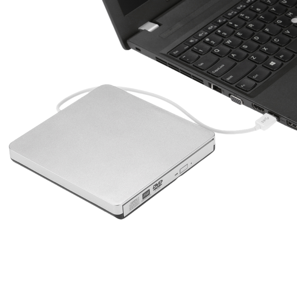 USB 3.0 Portable Ultra Slim External CD-RW DVD-RW CD DVD ROM Player Drive Writer Rewriter Burner for MacBook Laptop PC Desktop