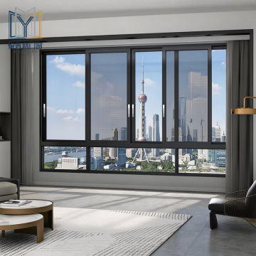 Black Frame Multi Sash Sliding Window