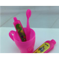 Pizies 4 Pcs/ Set Rose Fuchsia Toothpaste Tube Toothbrush for Girls Bathroom Wholesale and Retail Accessories Gifts