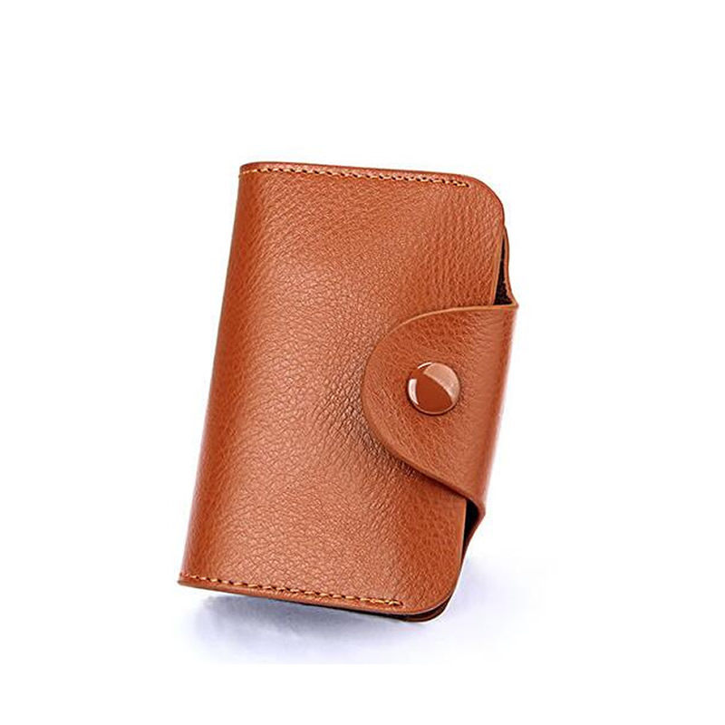 Fashion Genuine Leather Card Holder Women Men Cowhide Rfid Wallet For Credit Card Business Card Holders Organizer Bag Purse