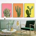 Fresh Fruit Pictures Wall Pineapple Avocado Kiwi Cactus Poster Modern Minimalist Canvas Painting for Living Room Kitchen Decor