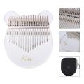 Kimi Kalimba Acrylic 17 Key Transparent Thumb Piano Mbira Sanza with Tuner Hammer Gig Kalimba Musical Instrument Christmas Gift