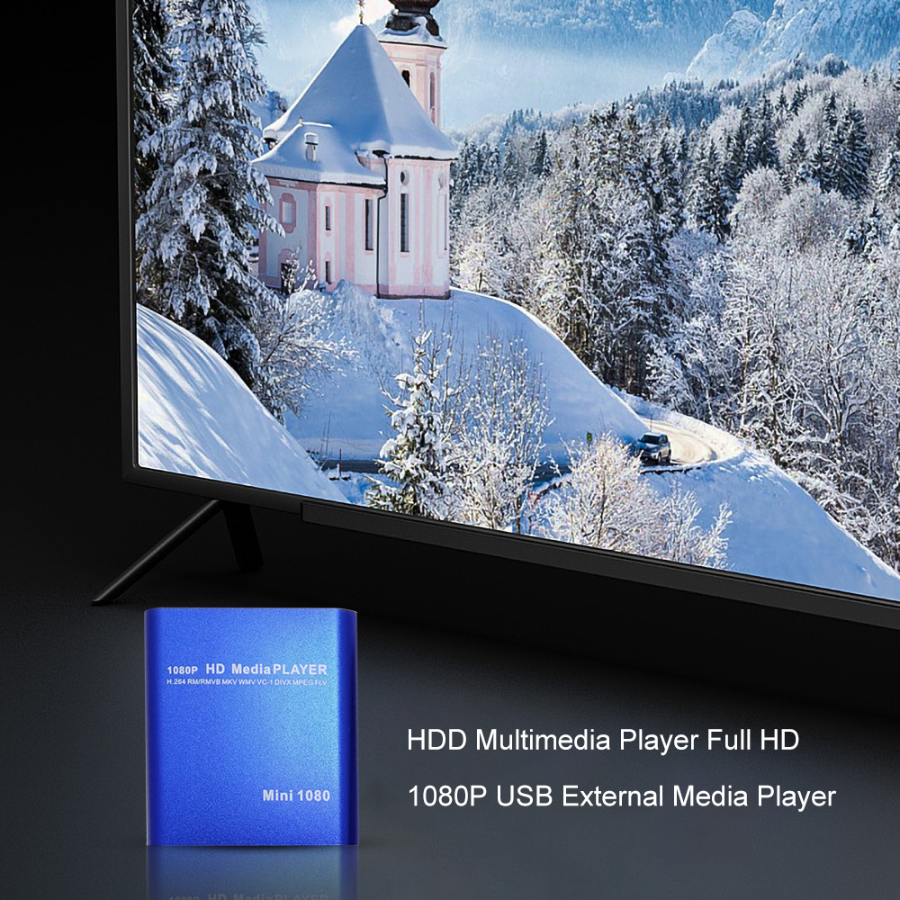 Full HD 1080P HDD Multimedia Player USB External Media Player With SD Media TV Box Support MKV H.264 RMVB WMV HDD Player