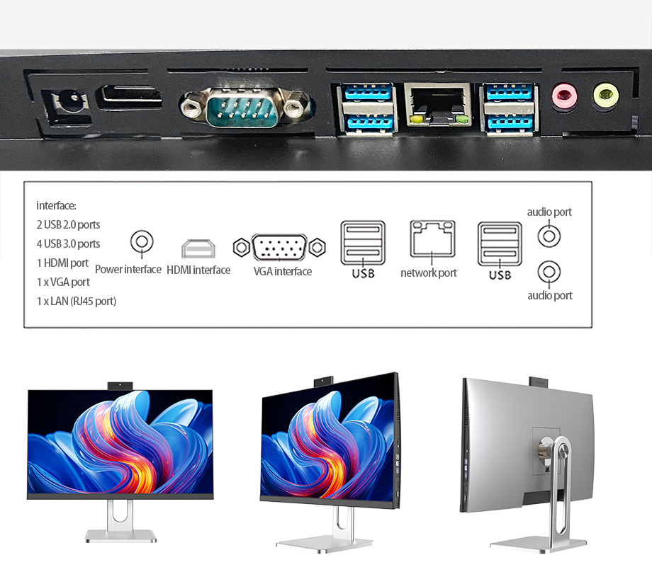 Ultra HD quality 1920*1080 resolution, clear anddelicate picture quality,breathtaking Strong configurationIntel processor's large memoryquickly enters the work Integrated graphics supportThe configuration is fully evolved to the highest optional 12thgener