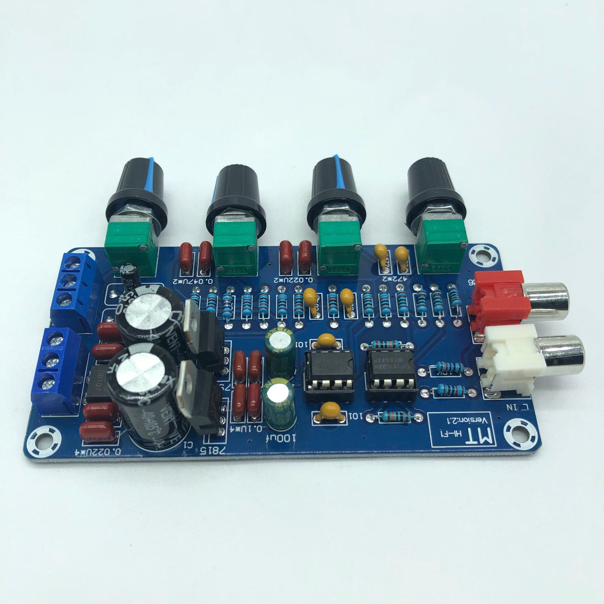 XH-M164 NE5532 Stereo Pre-amp Preamplifier Tone Board Audio 4 Channels Amplifier Module 4CH CH Control Circuit Telephone Preamp