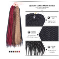 Alileader Crochet Box Braids Hair Extensions 12Color Synthetic Box Braids Hair Extensions Crochet Synthetic Hair Braid Ombre