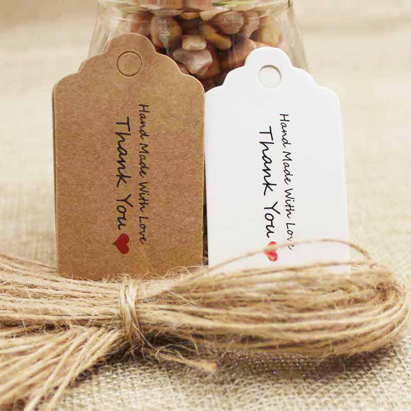 Vintage style paper gift tag white/kraft cardboard jewelry label tag for gift /wedding favors products note tag 100pcs per lot