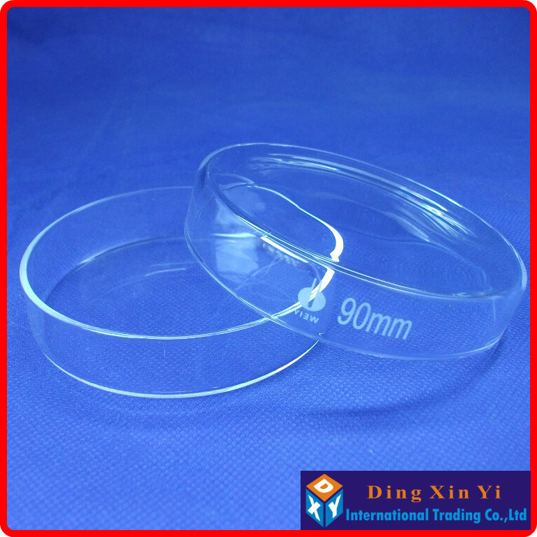 (4 pieces/lot)90mm Glass culture dish,high borosilicate glass petri dish,High Quality and high temperature resistance