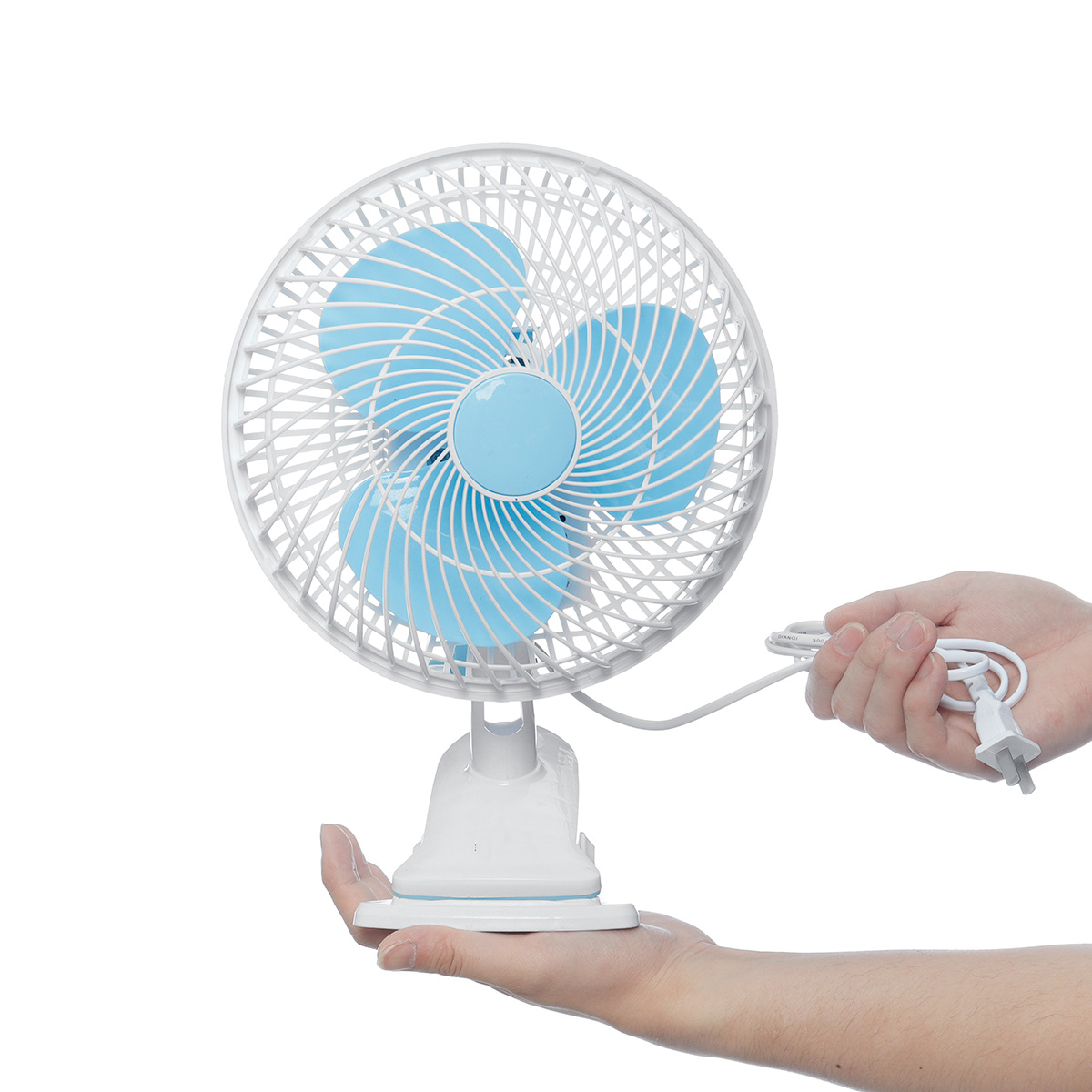 220V 180 Degree Adjustable Mini Desktop Fan High-Speed Air Desk and Clip On Fan With Fan Head Clamp For Dormitory Office