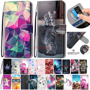 Flip Leather Case For Nokia 3 TA-1032 case 3D Wallet Card Holder Stand Book Cover Cat Dog Painted Coque For Nokia3 Phone Capa