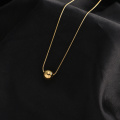 Stainless Steel Gold Round Ball Choker Necklaces Jewelry Pendant Snake Chain Necklace For Women