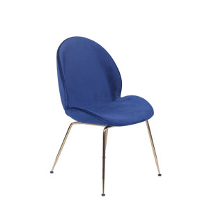 Gubi Cashmere Beetle Chair With Polished Steel Frame