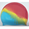 Free Size Waterproof Silicone Swimming Cap Colorful Mix-Color Fashion Adult Swim Caps Newest Stretchable Comfortable Bathing Hat