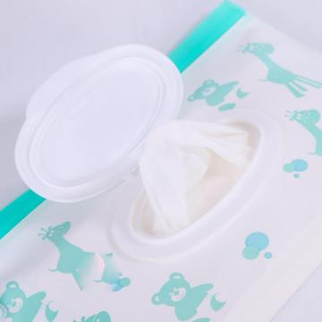 snap-type baby wet tissue box, portable Eco-friendly Wet Wipe Dispenser Case Travel Clutch