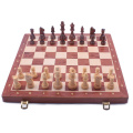 Walnut Chess Set High Quality Wooden Folding Large Chess Set Handwork Solid Wood Pieces Walnut Chess board 39CM King Size 8CM