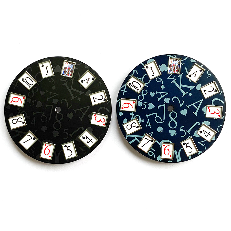 Poker watch dial for man's watch