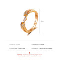 ZYZQ New Small Fresh Sweet Opening Leaf Ring For Women Net Red Olive Branch Ring Tail Ring