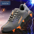 New men's steel head work safety shoes casual breathable outdoor sports shoes anti-puncture boots comfortable industrial shoes
