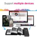 61 Keys MIDI Roll Up Piano Electronic Rechargeable Portable Silicone Flexible Keyboard Organ Built-in Speaker