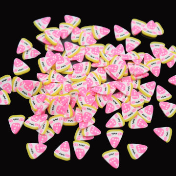 50g/lot Polymer Hot Soft Clay Strawberry Cake Slices Sprinkles for Crafts Making, DIY Filler Accessories