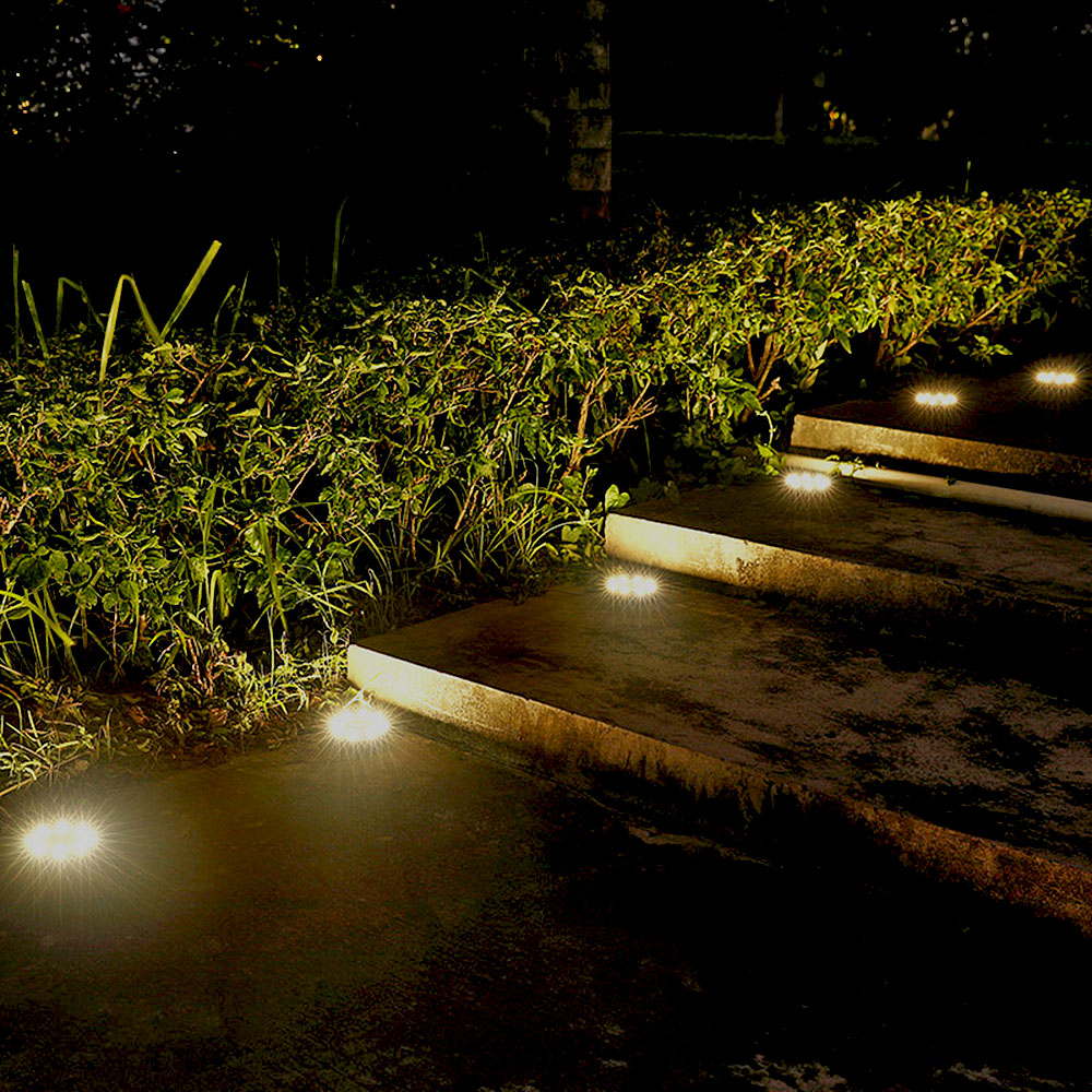 Outdoor Waterproof Ground Light 8 LEDs Solar Power Light Sensor Landscape Lawn Lamp Buried Light For Garden Path Floor Lights