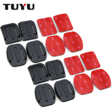 TUYU 8 Pieces / Flat & Curved Base + 3M Sticker Adhesive for Gopro Hero 5 4 3+ For Millet Suitable for SJ400 EKEM H9 H8r