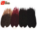 18 22 inch 3D Cubic Twist Crochet Hair 12 Strands/pack Ombre Synthetic Braids Hair Extension For Black African Women