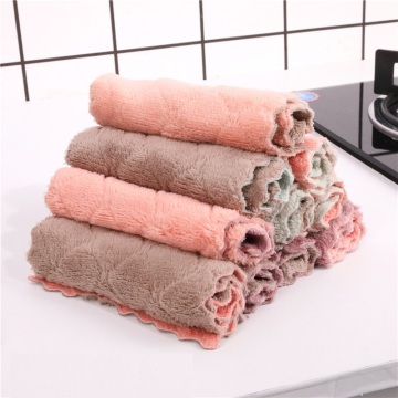 Kitchen Towel Absorbent Rag Lint-free and Oil-free Dishwashing Towel Wet and Dry Dual-use Household Dishwashing Cleaning Towel