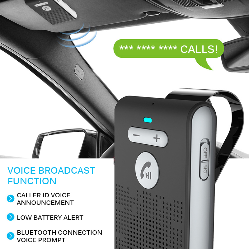 Multipoint Speakerphone Wireless Bluetooth 5.0 +EDR Handsfree USB rechargeable Car Kit for IPhone Android Dropship Hot