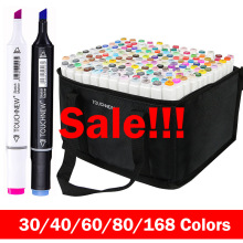 30/40/60/80/168 Colors Alcohol Based Art Markers for Drawing Manga Dual Tips Brush Markers Pen Set Sketch Graphic Art Supplies