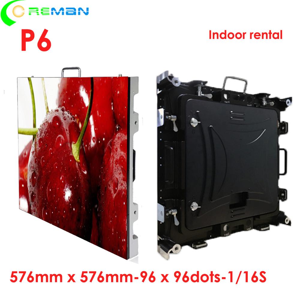 Indoor P6 rgb led video wall panel smd3528 high brightness text message sign indoor led display screen P6