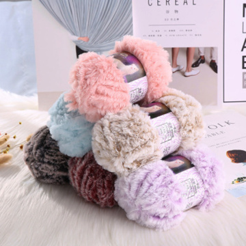 50g/roll Yarn Faux Fur Mohair Wool Cashmere Yarn for DIY Hand Knitting Crochet Sweater Thread Baby Colorful Plush Yarn