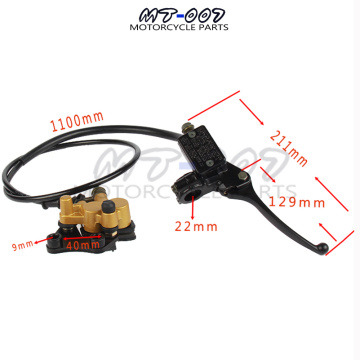 Hydraulic Front Disc Brake Assy Brake Lever Master Cylinder Set Brake Hoses 1100mm Length Dirt Pit Bike