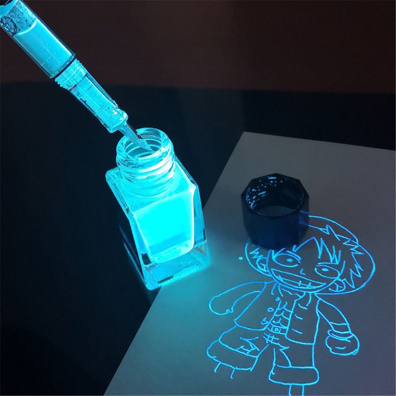 18ml Non-Carbon Magic Invisible Ink For Fountain Glass Dip Pen Creative Fluorescent Ink UV Light Gift Stationery Magic Secret No