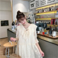 HziriP Hot Sale Apricot Chiffon Peter Pan Collar Embroidery 2020 Chic Sweet Fresh Girls Fairy Butterfly High Quality Dresses