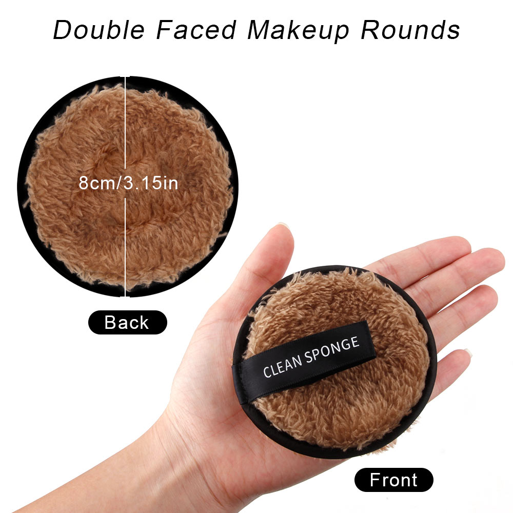 1/3Pcs Make up Remover Pads Microfiber Makeup Remover Washable Cleansing Sponge Make Up Cloth Cotton Pads Facial Cleansing Towel