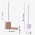 Wall Hanging Toilet Brush Wall-mounted Bathroom Toilet Brush Holder Set Clean Tool with Perforated Storage Base