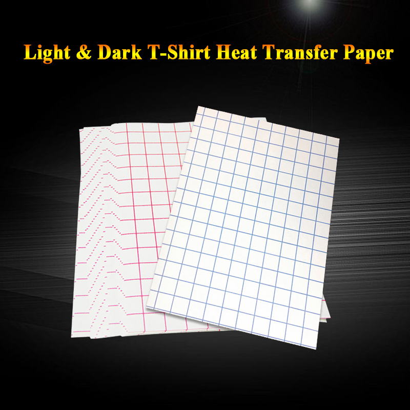 A4 T-Shirt Sublimation Heat Transfer Photo Paper Light dark black Fabric Transfer Paper for Cotton Garment