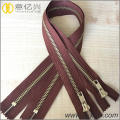 Fashion Shiny Gold Metal Zipper For Bags