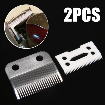 2pcs/set Durable Hair Beard Ceramic Blade Cutter + Metal Bottom For Wahl Shear Clipper Personal Care Appliances