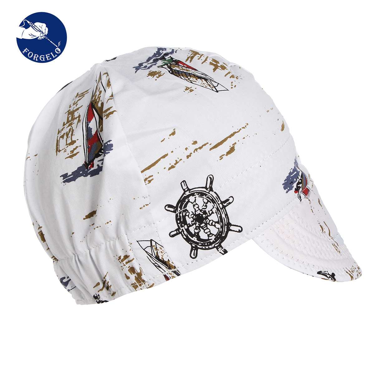 FORGELO Welding Cap Hat Welders Retardant Cotton Helmet Adjustable 55cm Application to Welding Protection Safety Welding Helmet